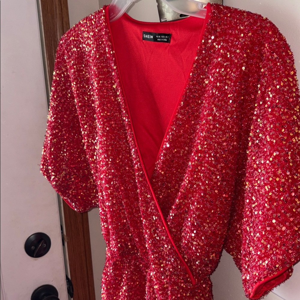 Red Sequin Dress - Picture 2 of 3